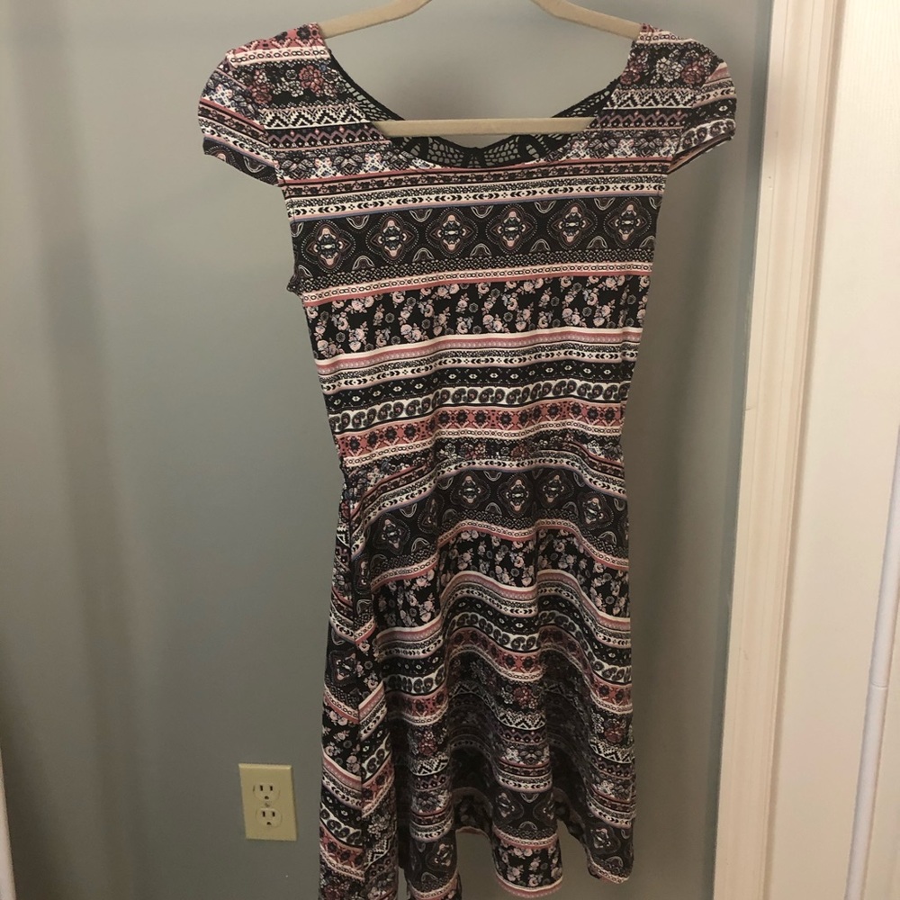 Patterned skater dress